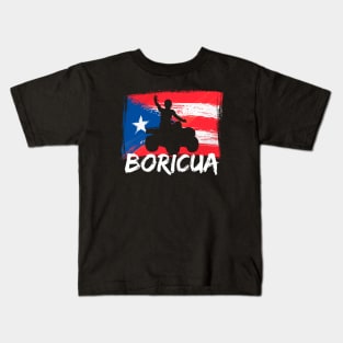 Puerto Rican Four Wheeler Boricua ATV Kids T-Shirt